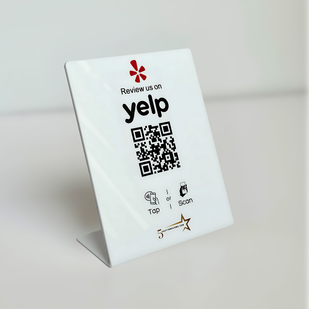 NFC Tap Yelp Review Stand