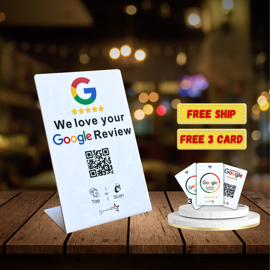 White Google Stand + 3 Card