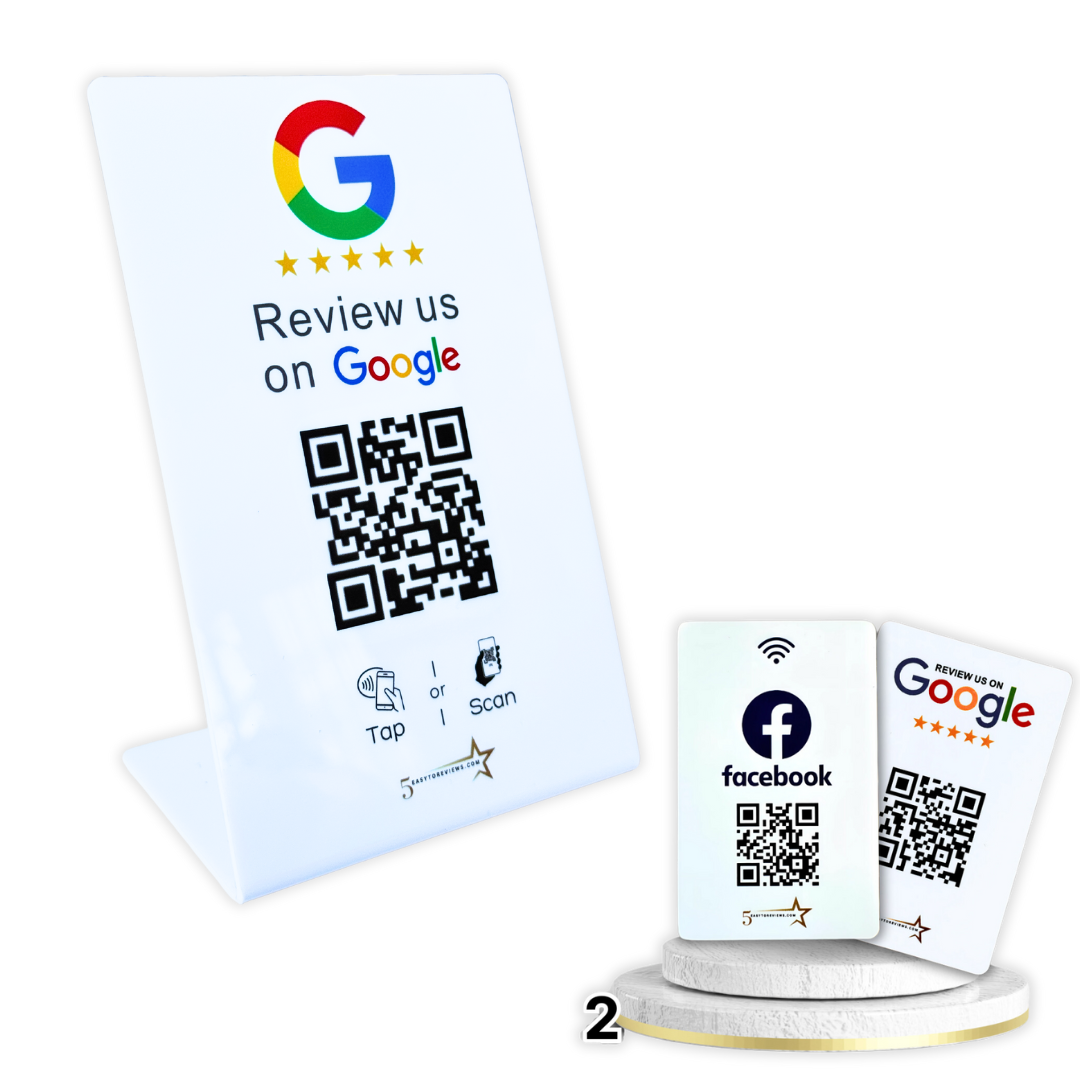 White Google Stand Free 2 Card