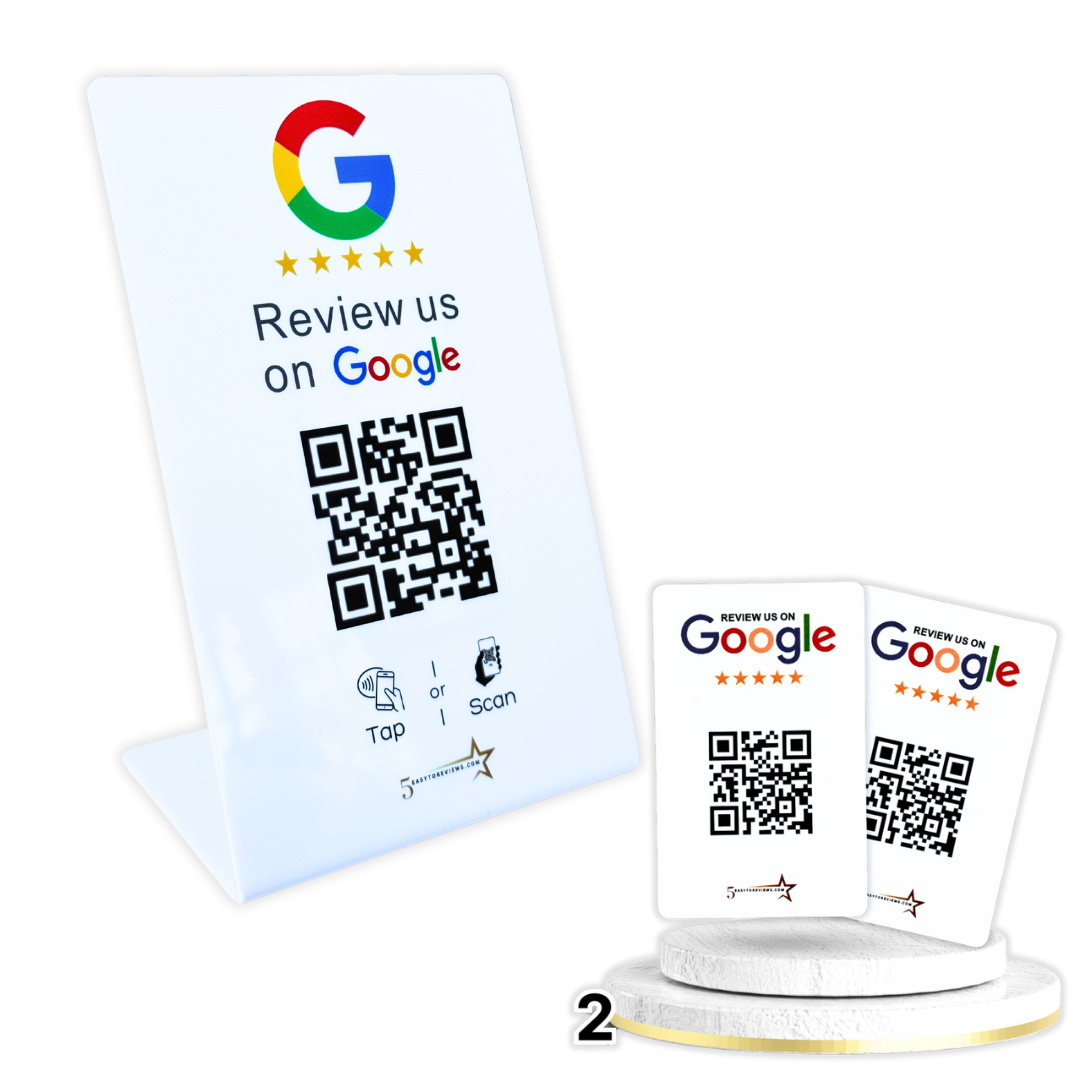 White Google Stand Free 2 Card