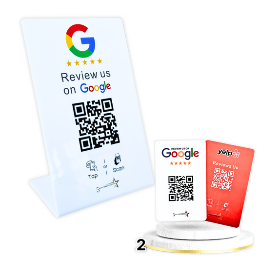 White Google Stand Free 2 Card