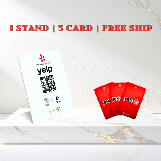 NFC Tap Yelp Review Stand Medium - Get More Yelp Reviews