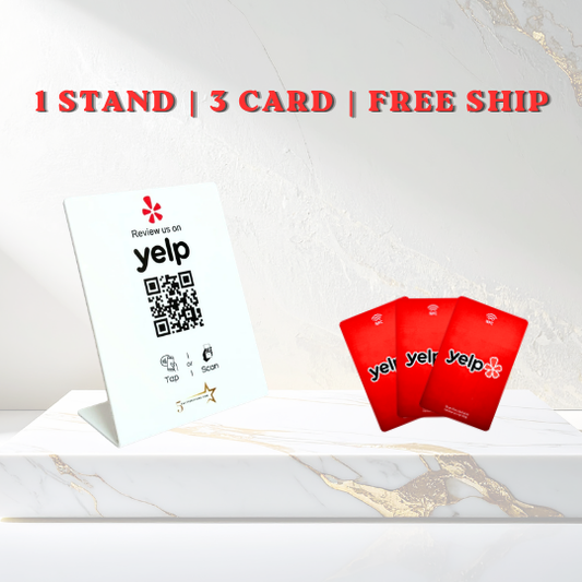 NFC Tap Yelp Review Stand Medium - Get More Yelp Reviews